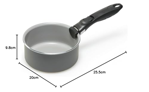 Moneta Casseruola Melodia 20cm alluminio riciclato rivestimento Finegres manico removibile