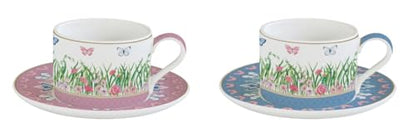 Easy Life Set 2 Tazze da Caffè in porcellana multicolore 24 cl
