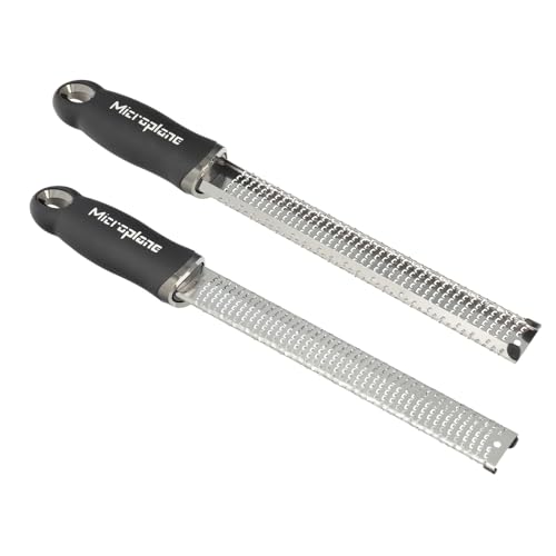 Microplane Zester grattugia acciaio inossidabile con manico ergonomico e cover protettiva