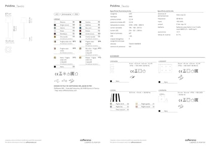 Zafferano Poldina lampada LED alluminio salvia con diffusore policarbonato e controllo touch