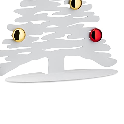 Alessi Albero di Natale in acciaio inossidabile, design Boucquillon & Maaoui, disponibile in acciaio lucido, bianco e rosso