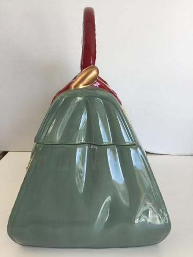 Livellara Portagioie Borsetta in ceramica con fantasia geometrica 24x24x15 cm