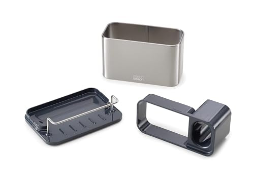 Joseph Joseph organizer per lavello in acciaio inox con scomparti per spazzola e detersivo