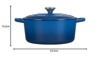 Le Creuset casseruola rotonda ghisa ciliegia con maniglie per cottura e brasatura