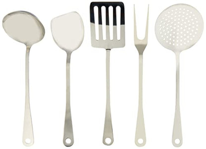 Alessi servizio di posate da cucina acciaio inossidabile cucchiaio forchettone mestolo paletta schiumaiola design Jasper