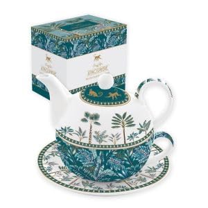 Easy Life Tea for One Egoiste porcellana Jungle - servizio tè monoporzione