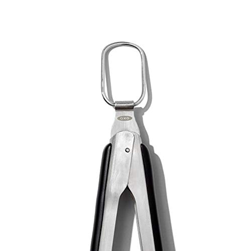 OXO Pinze Good Grips in acciaio inox con estremità frastagliate e apribottiglie integrato