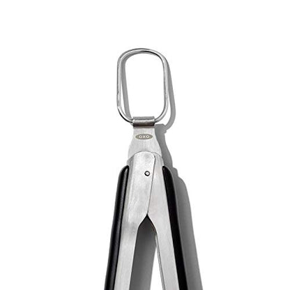 OXO Pinze Good Grips in acciaio inox con estremità frastagliate e apribottiglie integrato