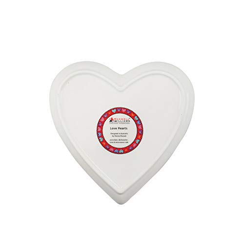 Maxwell & Williams piatto da contorno Love porcellana cuore rosso con mucche e fiori