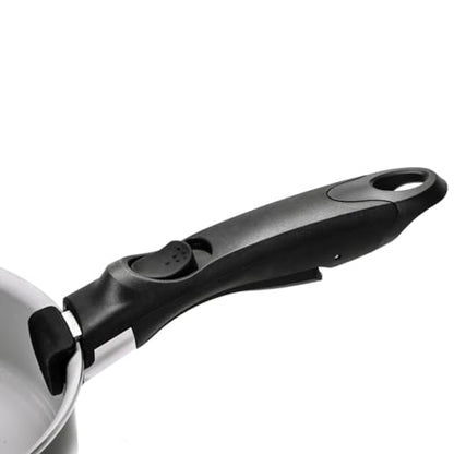 Moneta Casseruola Melodia 20cm alluminio riciclato rivestimento Finegres manico removibile