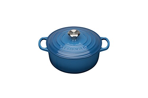 Le Creuset casseruola rotonda ghisa ciliegia con maniglie per cottura e brasatura