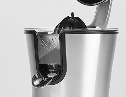 Caso Spremiagrumi elettrico acciaio inox e nero con cono universale