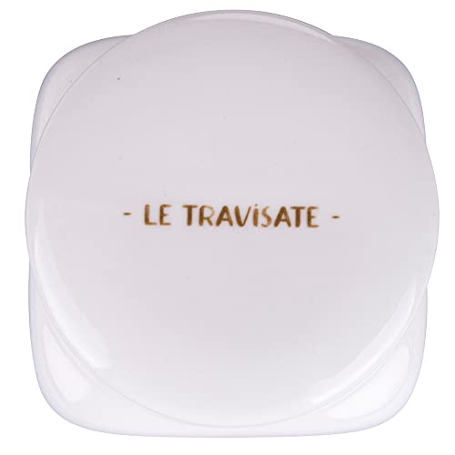 Villa d'Este Home Tivoli barattolo farina Le Travisate new bone china bianco decoro acquamarina