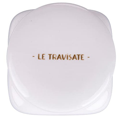 Villa d'Este Home Tivoli barattolo farina Le Travisate new bone china bianco decoro acquamarina