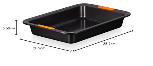 Le Creuset tortiera rettangolare acciaio al carbonio antiaderente con inserti silicone