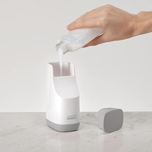 Joseph Joseph porta sapone dispenser grigio bianco design compatto