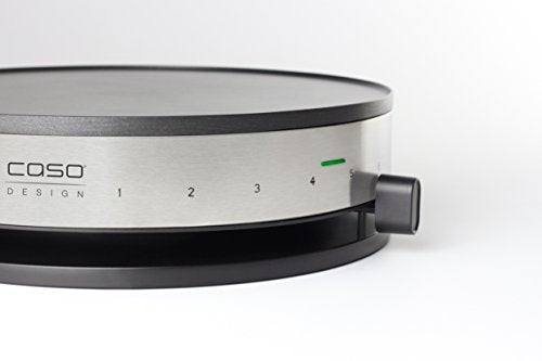 Caso Design Crepiera acciaio inox spazzolato nero con piastra 33 cm - Stilmobili