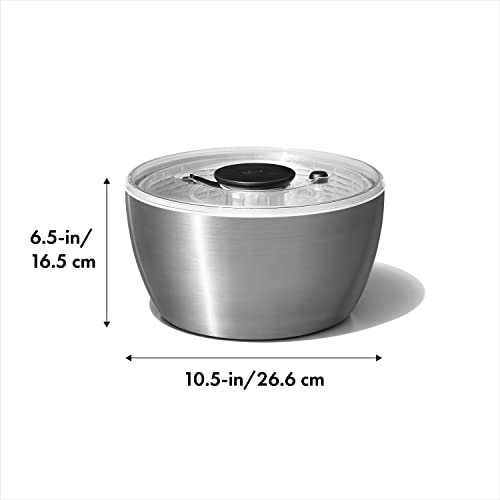 OXO centrifuga per insalata acciaio inox con base antiscivolo