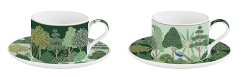 Easy Life Coffee Mania set 2 tazze caffè porcellana multicolore 24 cl