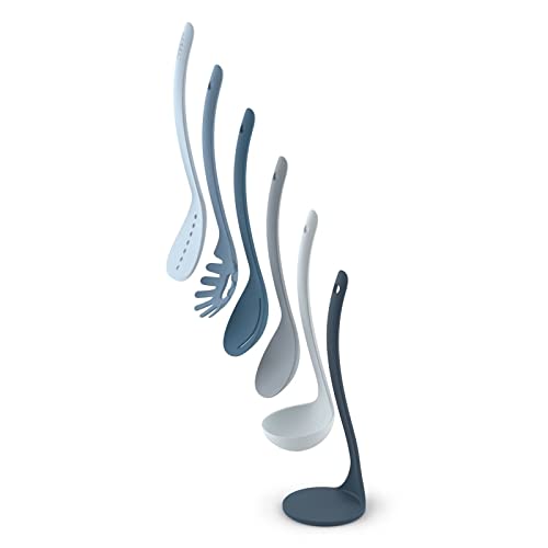 Joseph Joseph Set 5 Utensili Nest con Base - Utensili da Cucina Impilabili