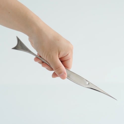 Alessi Tagliacarte Pesce in acciaio inossidabile lucidato, design di Giulio Iacchetti