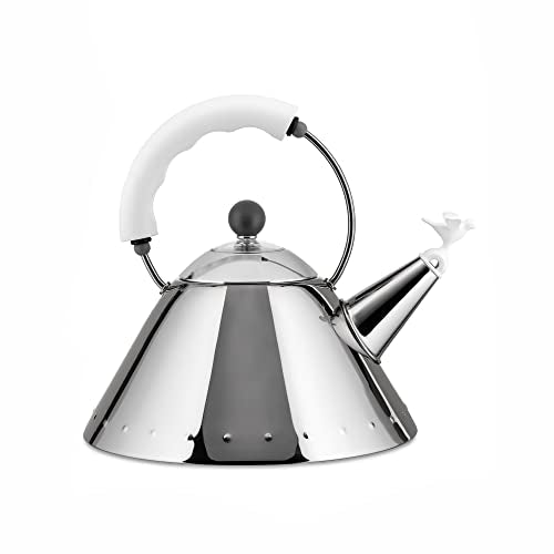 Alessi bollitore acciaio inox 18/10 fischietto uccellino Michael Graves
