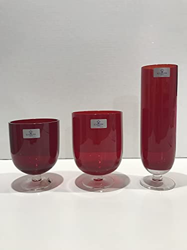 Scherzer Set 36 bicchieri vetro acqua vino flute trasparenti