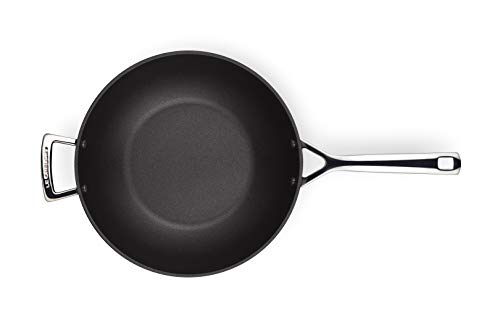 LE CREUSET Padella Wok antiaderente con base in alluminio e acciaio inox magnetico