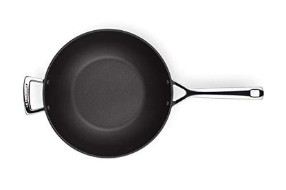 LE CREUSET Padella Wok antiaderente con base in alluminio e acciaio inox magnetico
