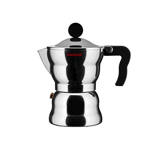 Alessi Moka Caffettiera Espresso fusione alluminio nero design Mendini
