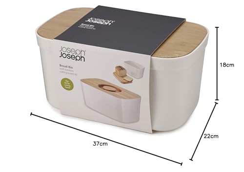 Joseph Joseph contenitore pane polipropilene coperchio bambù tagliere reversibile