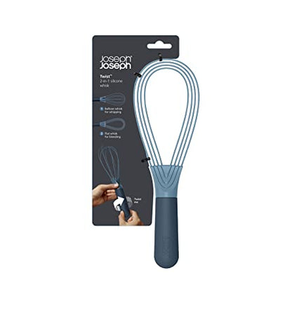Joseph Joseph Set 2 Fruste con fili in silicone - frusta piatta e a pallone pieghevole