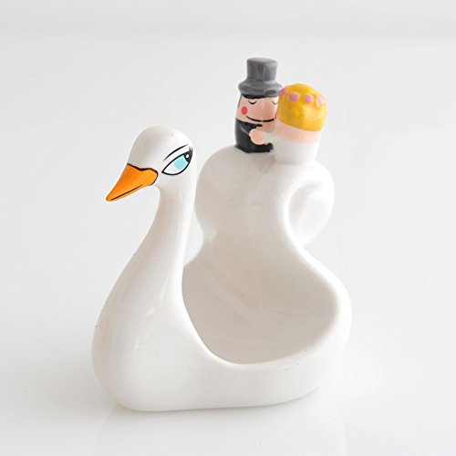 Alessi Bombo Lina Massimo Giacon cigno bianco decorato a mano - Stilmobili