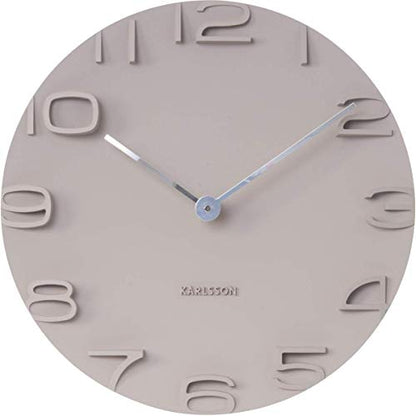Karlsson The Edge orologio da parete bianco 42cm con numeri e lancette cromate