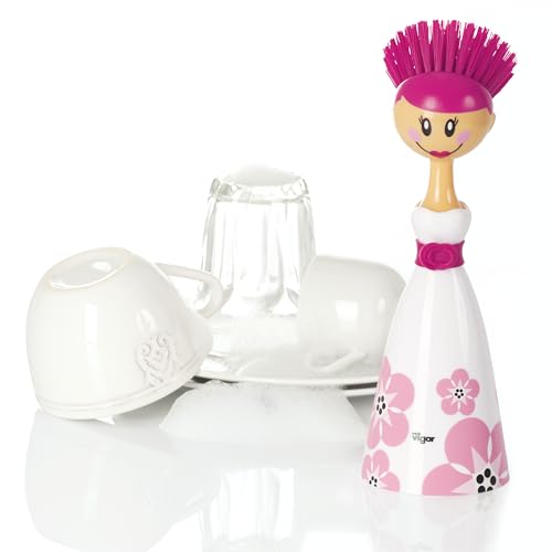 Vigar spazzola lavastoviglie ergonomica con setole e supporto a forma di vestito