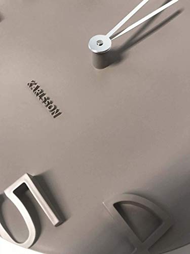 Karlsson The Edge orologio da parete bianco 42cm con numeri e lancette cromate