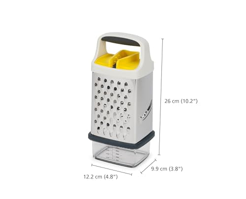 Joseph Joseph Grattugia acciaio inox con impugnatura ergonomica e base raccolta