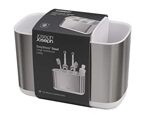 Joseph Joseph Porta Spazzolino ventilato con piedini antiscivolo bianco