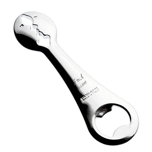Bugatti Apribottiglie Kiss acciaio inox, design moderno e funzionale