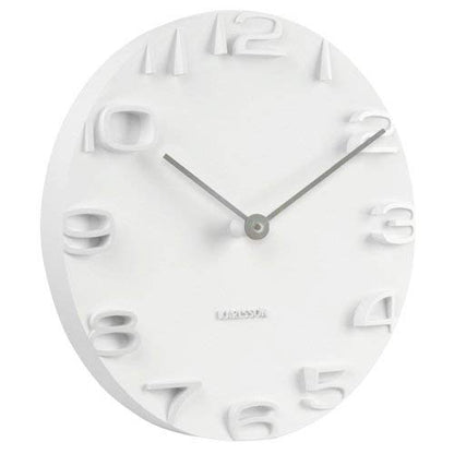 Karlsson The Edge orologio da parete bianco 42cm con numeri e lancette cromate