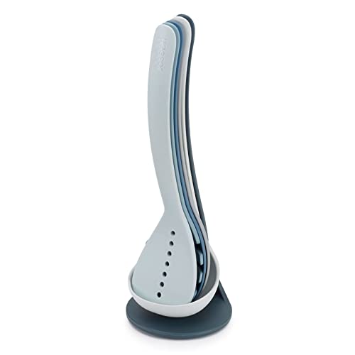 Joseph Joseph Set 5 Utensili Nest con Base - Utensili da Cucina Impilabili