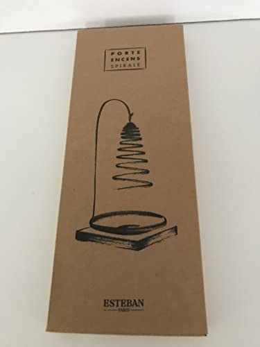 Il mio negozio - Portaincensi a Spirale con Base in Legno h 33 cm, design naturale