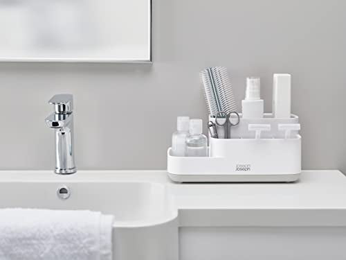 Joseph Joseph Organizer da bagno grigio bianco salvaspazio con base antiscivolo