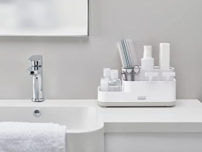 Joseph Joseph Organizer da bagno grigio bianco salvaspazio con base antiscivolo