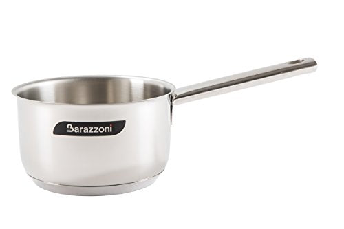 Barazzoni Chef Line tegame pentola coperchio acciaio inox 18/10 finitura lucida e satinata
