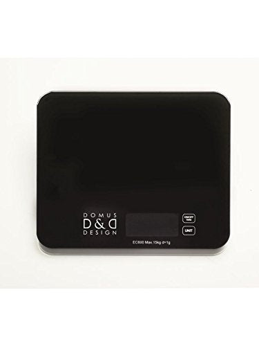 D&D Bilancia Digitale Piuma nera con display digitale, capacità 15kg