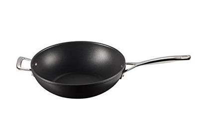 LE CREUSET Padella Wok antiaderente con base in alluminio e acciaio inox magnetico