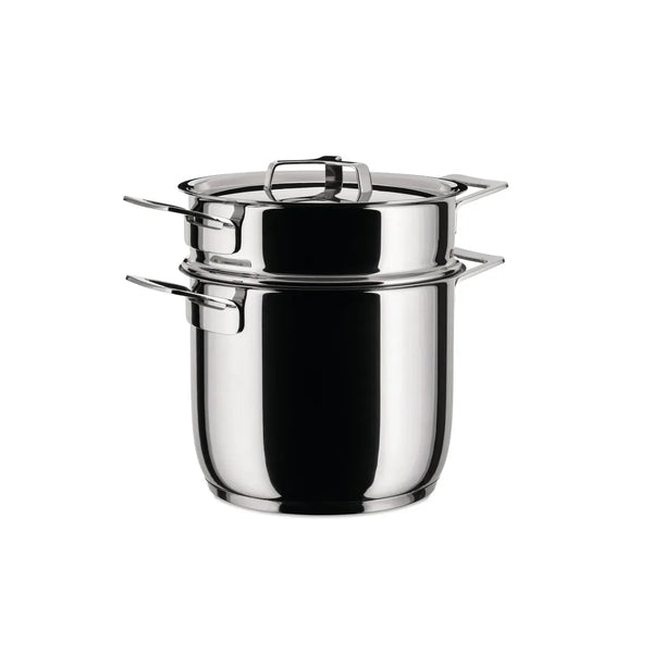 Alessi — Pots&Pans AJM306SET | Set para pasta de acero inoxidable 18/10 Jasper — Alessi