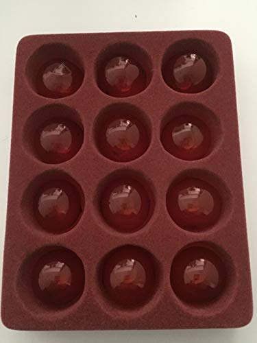 SIA Set 12 Palline Rosse natalizie, colore rosso brillante