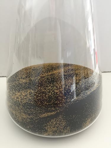 Il mio negozio - Clessidra con Sabbia Bicolore Oro e Nera 50cm in vetro trasparente con dettagli oro